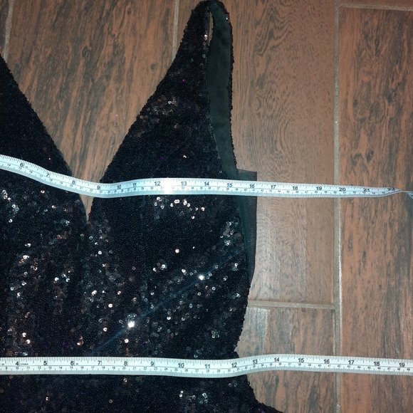 B. Darlin Black Super Sequin Cocktail Formal Dress Size 7/8 Juniors - Picture 8 of 16